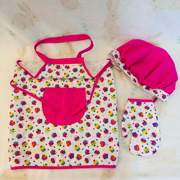 Girl’s Cupcake Apron Set - Picture 1 of 5